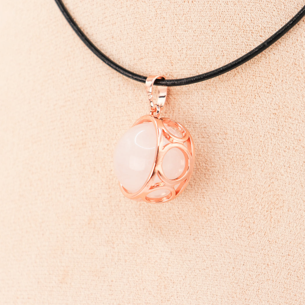 Pendentif | Rock Crystal Moon Sphere