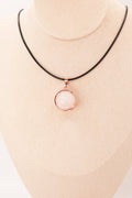 Pendentif | Rose Quartz Moon Sphere