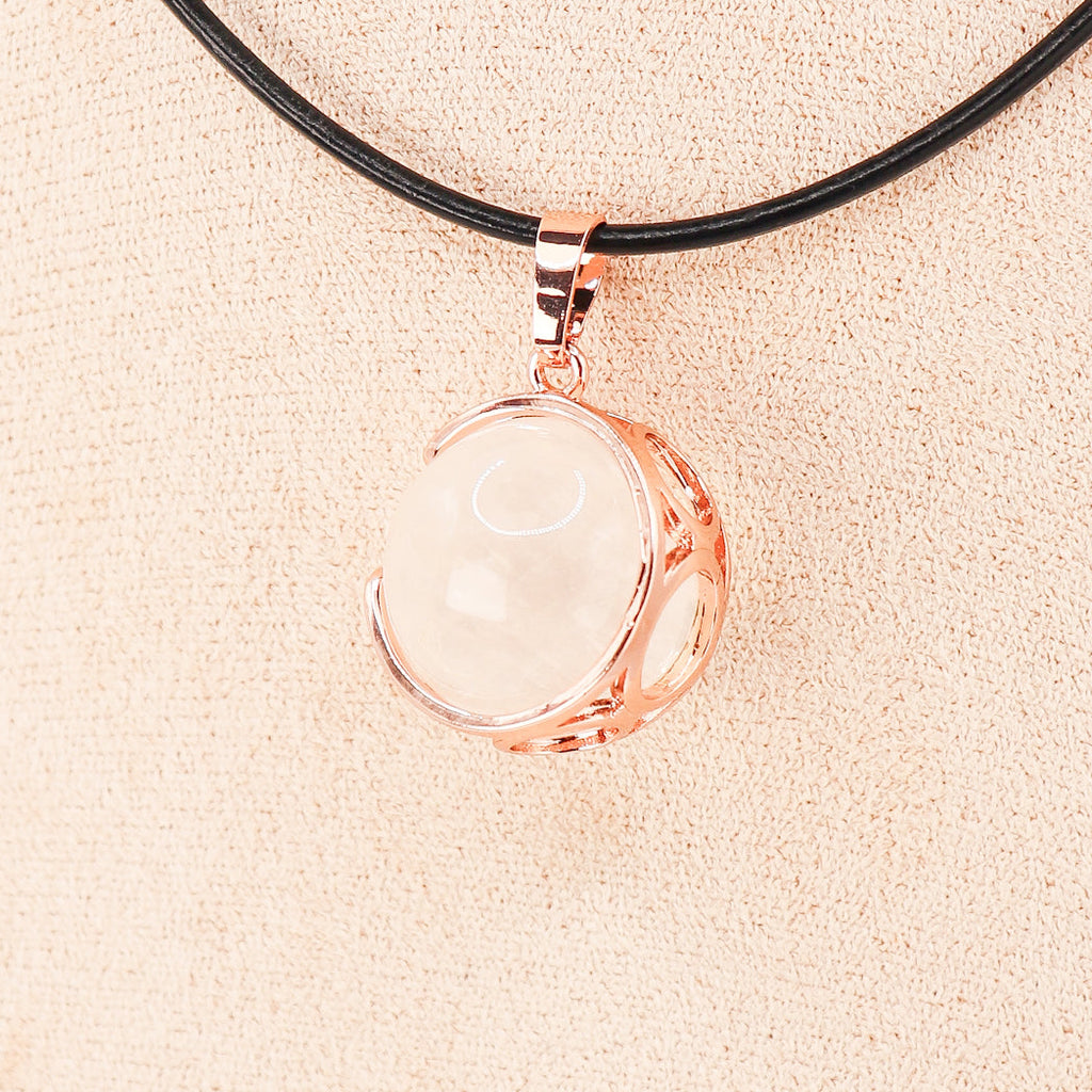 Pendentif | Rock Crystal Moon Sphere