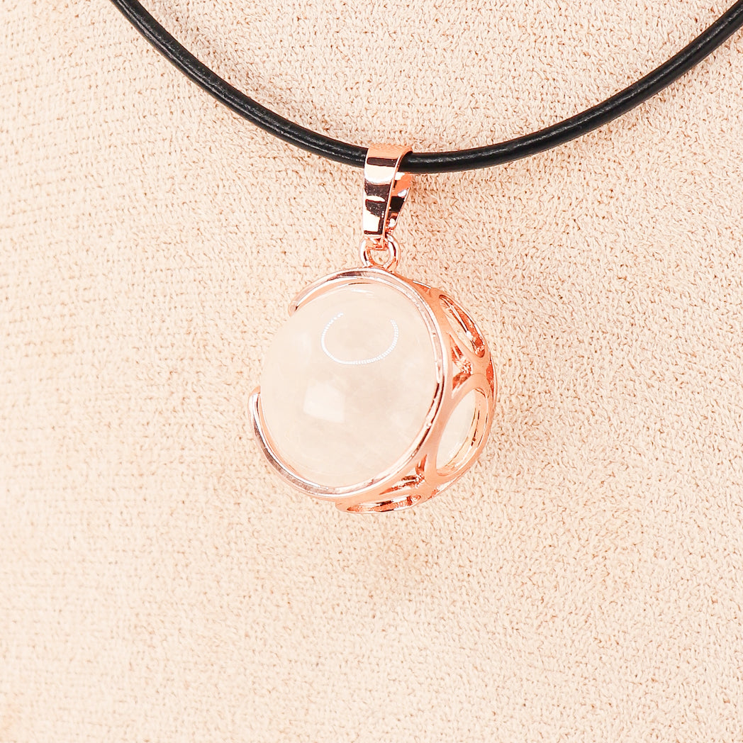 Pendentif | Rock Crystal Moon Sphere